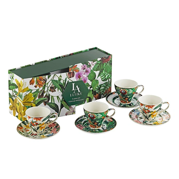 Lucky Art Violette Bone 4’lü Kahve Fincanı Seti 110 Ml