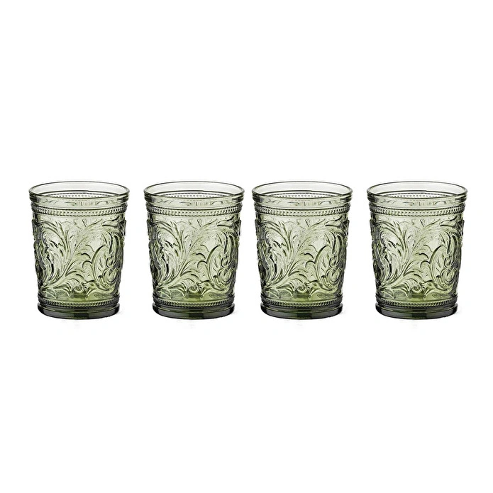 Lucky Art Violette 4’lü Yeşil Cam Su Bardak Seti 300 Ml