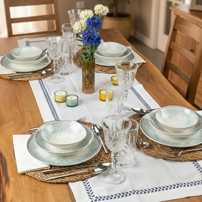 Bernardo Mando 12 Parça Yemek Takımı Mavi
