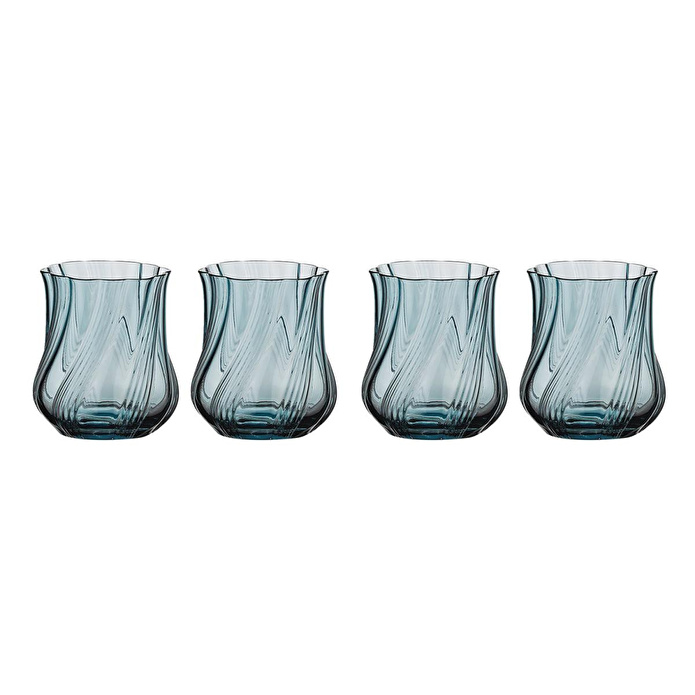 Lucky Art Luzia 4’lü Cam Mavi Su Bardağı Seti 350 Ml