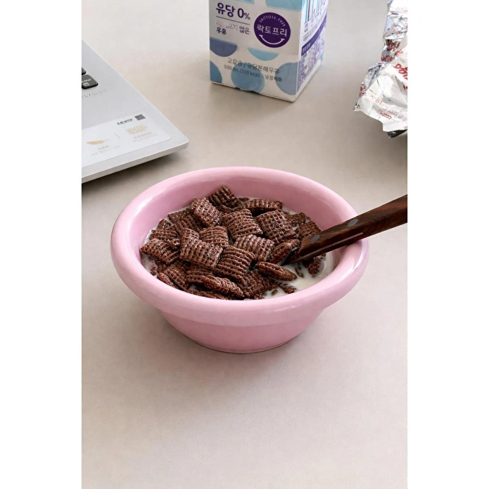 Beige & Stone Seramik Pembe Donut Bowl Kahvaltılık Tatlı Salata Kase