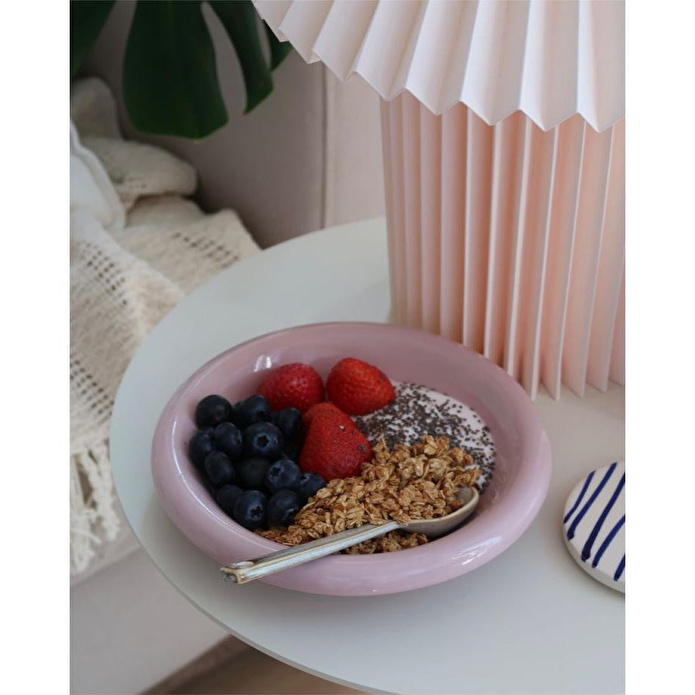 Beige & Stone Pembe Donut Seramik Yemek Tabağı – 21,5 Cm