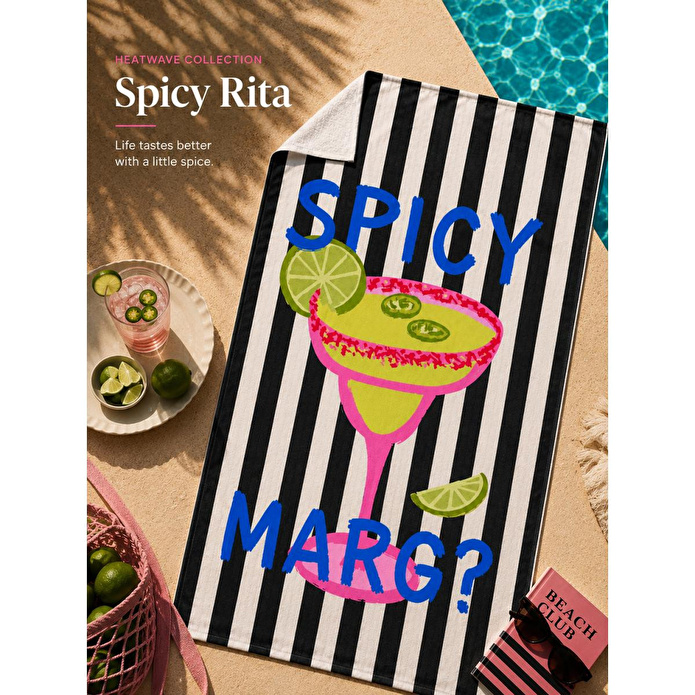 Cozy Home Heatwave Plaj Havlusu Spicy Rita Siyah