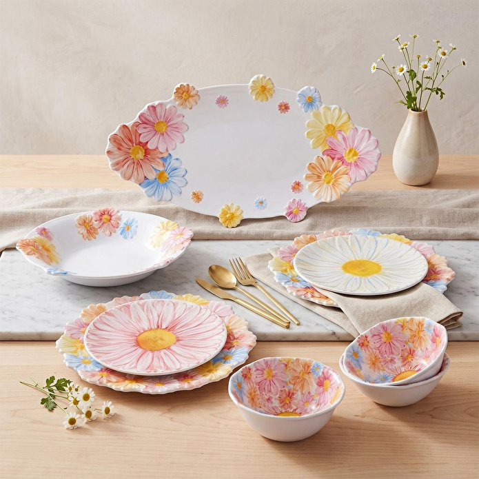 Lucky Art Florista Melamin Servis Tabak Seti 28cm (2'li)