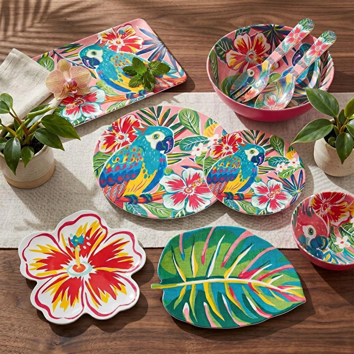 Lucky Art Tropea Melamin Yaprak Formlu Sunumluk 23cm