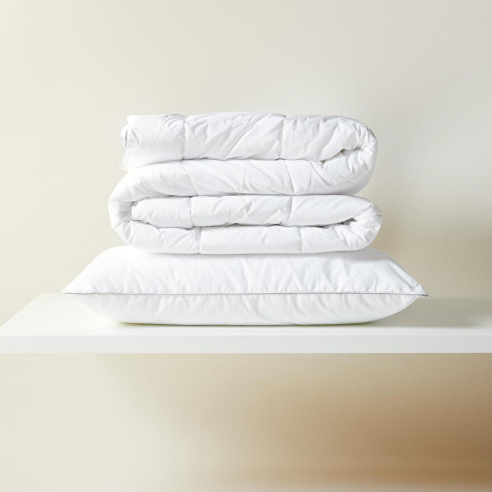 Ocean Home Textile Pamuk Saten Biyeli Mikrojel Tek Kişilik Yastık Yorgan Seti 1 Adet 155 X 215 / 1 Adet 50 X 70 Cm