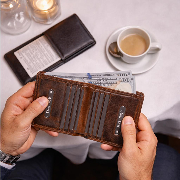 Bloominbag Heritage Espresso Brown Deri Erkek Cüzdanı