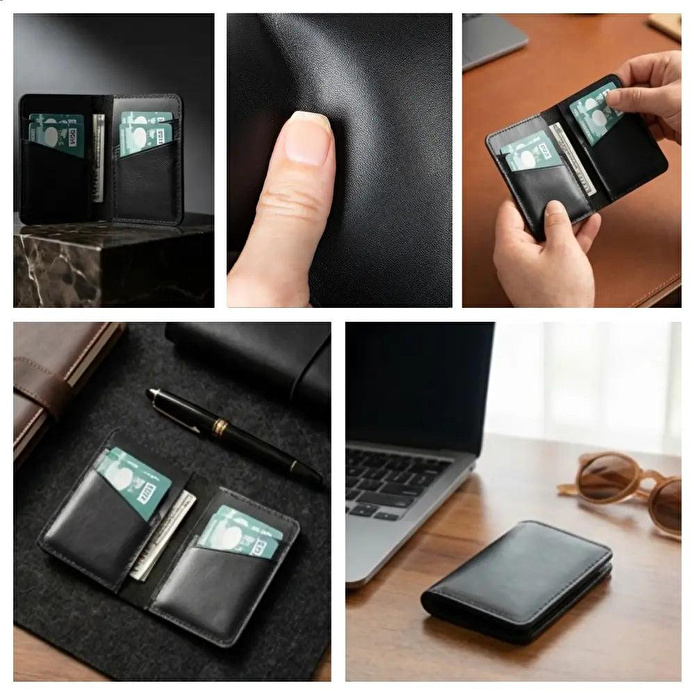 Bloominbag Heritage Core Noir Black Deri Erkek Cüzdanı
