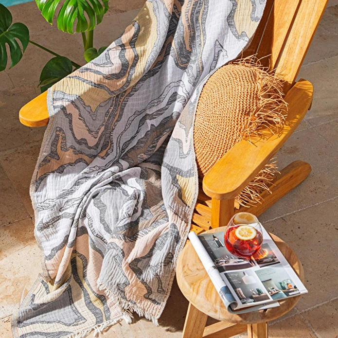 Mudo Home Valetta Yuvarlak Kirlent Naturel 50 Cm