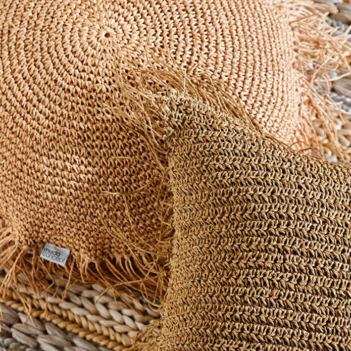 Mudo Home Valetta Yuvarlak Kirlent Naturel 50 Cm