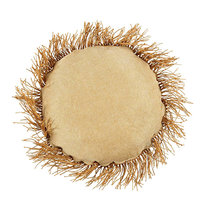 Mudo Home Valetta Yuvarlak Kirlent Naturel 50 Cm