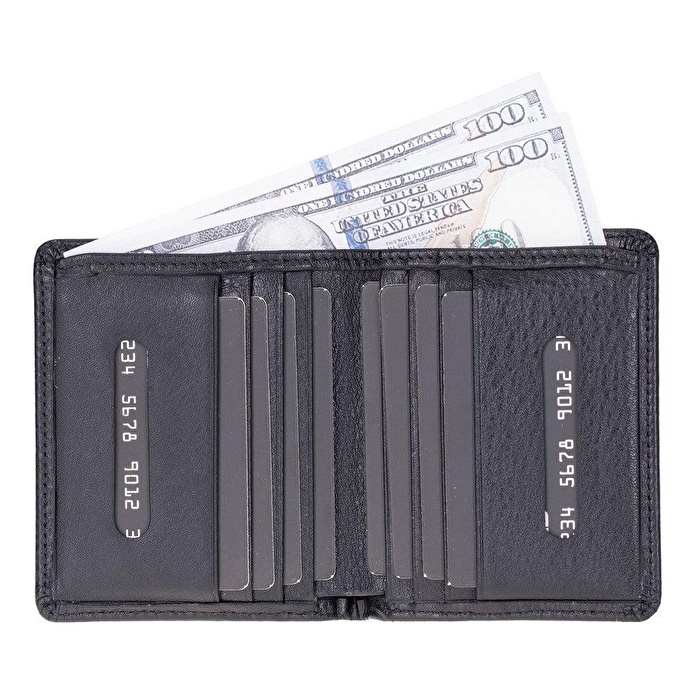 Bloominbag Heritage Steel Blue Gray Deri Erkek Cüzdanı