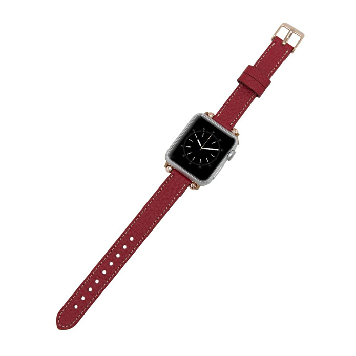 Bloominbag Avilla Crimson Velvet Deri Apple Watch Band (44/45/46/49mm)