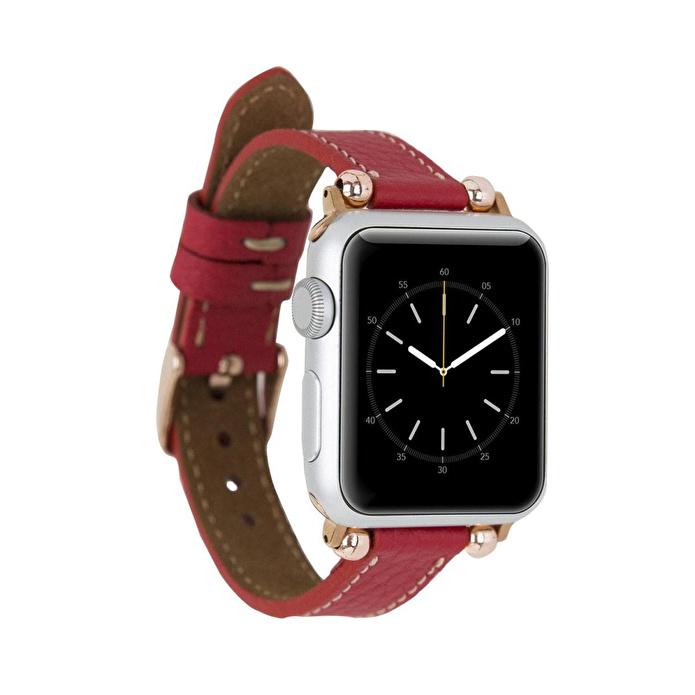 Bloominbag Avilla Crimson Velvet Deri Apple Watch Band (44/45/46/49mm)