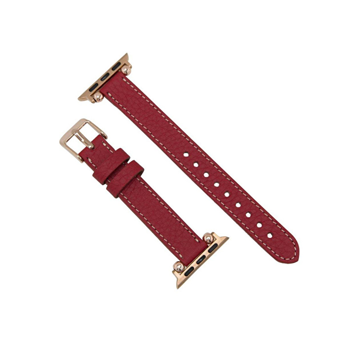 Bloominbag Avilla Crimson Velvet Deri Apple Watch Band (44/45/46/49mm)