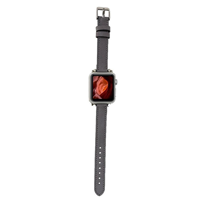Bloominbag Avilla Stone Gray Deri Apple Watch Band (44/45/46/49mm)