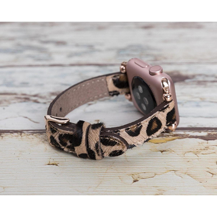 Bloominbag Avilla Leopard Wild Deri Apple Watch Band (44/45/46/49mm)