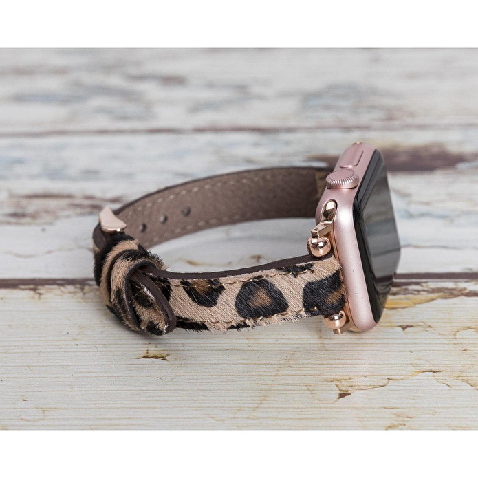 Bloominbag Avilla Leopard Wild Deri Apple Watch Band (44/45/46/49mm)