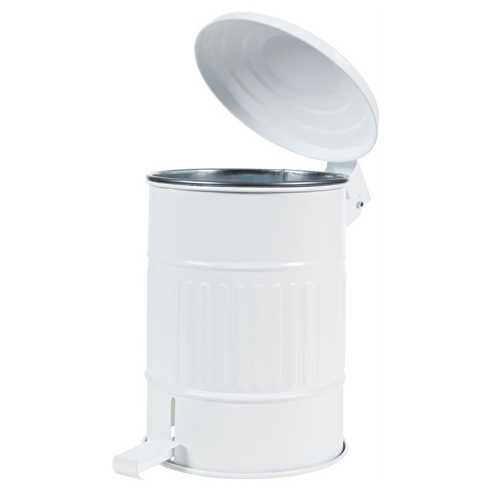 Mudo Home Pedalli Çöp Kovasi Mat Beyaz 8 Lt