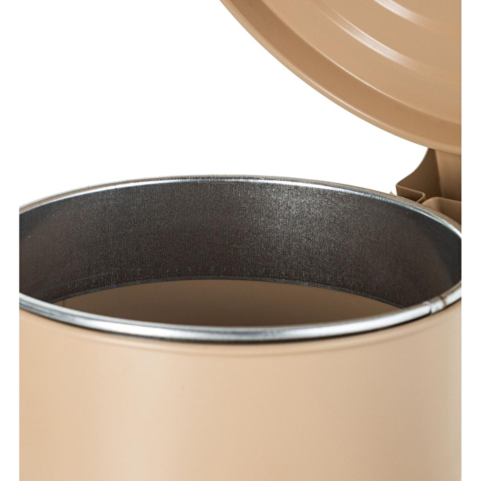 Mudo Home Pedalli Çöp Kovasi Mat Krem 8 Lt