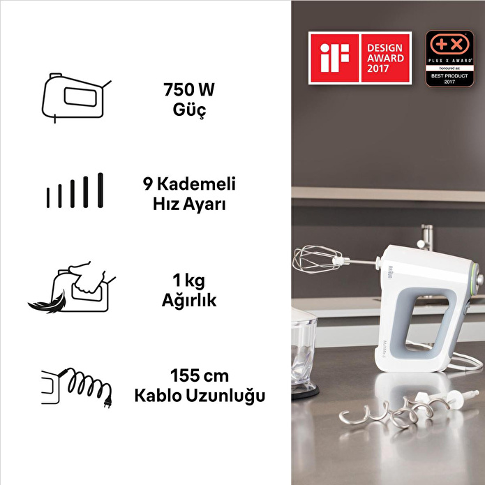 Braun Hm5137wh El Mikseri̇