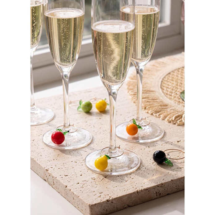 The Mia Figürlü Wine Charm Seti 6 Lı