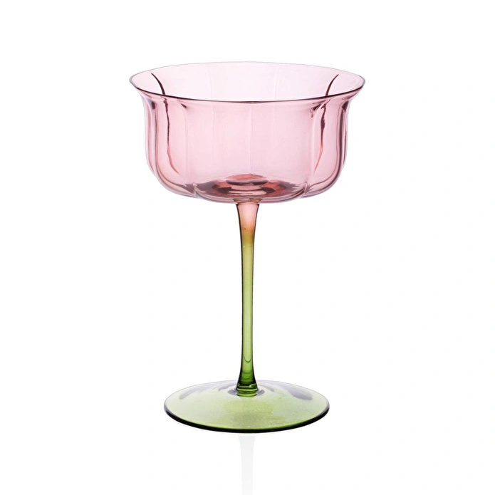 The Mia Martini Kadehi Pembe Yeşil 16x11x8 Cm
