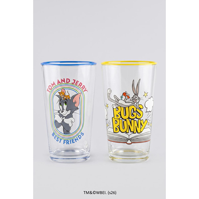 Rakle Tom And Jerry Ve Bugs Bunny 2'li Meşrubat Bardağı Seti 570 Cc