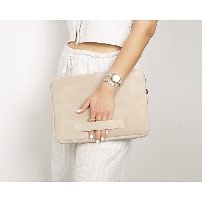 Bloominbag Sand Still Hakiki Süet Deri 13-14 Inç Macbook/laptop Kılıfı