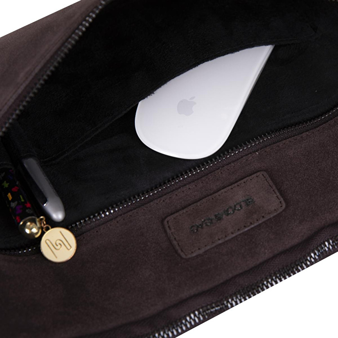 Bloominbag Mocha Still Hakiki Süet Deri 15-16 Inç Macbook/laptop Kılıfı