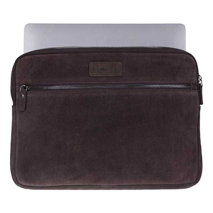 Bloominbag Mocha Still Hakiki Süet Deri 13-14 Inç Macbook/laptop Kılıfı