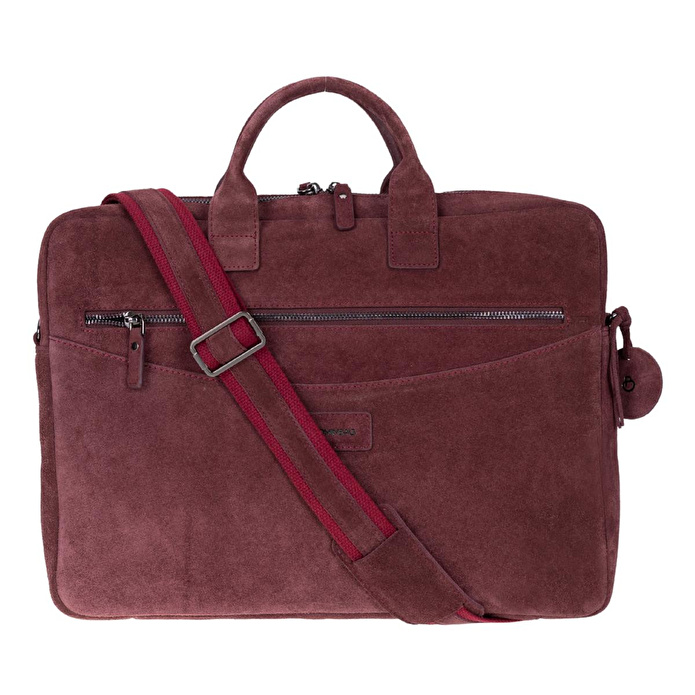 Bloominbag Burgundy Still Hakiki Süet Deri 15-16 Inç Macbook/laptop Çantası