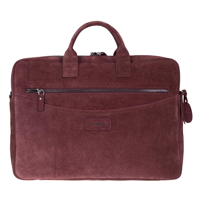 Bloominbag Burgundy Still Hakiki Süet Deri 15-16 Inç Macbook/laptop Çantası