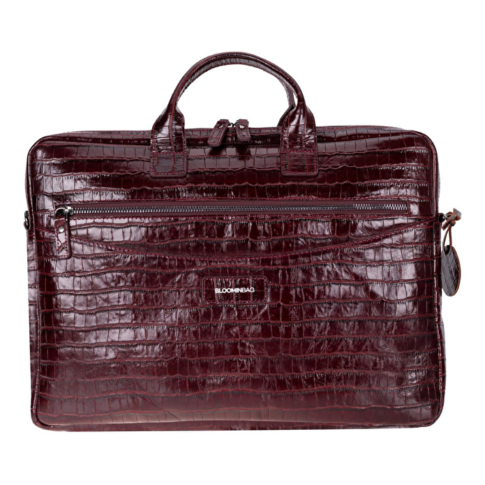 Bloominbag Burgundy Croco Hakiki Deri 15-16 Inç Macbook/laptop Çantası