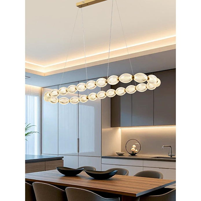 Apliqa Aspen Sıralı 96 Watt Eskitme Sarkıt 3 Renkli Led Avize