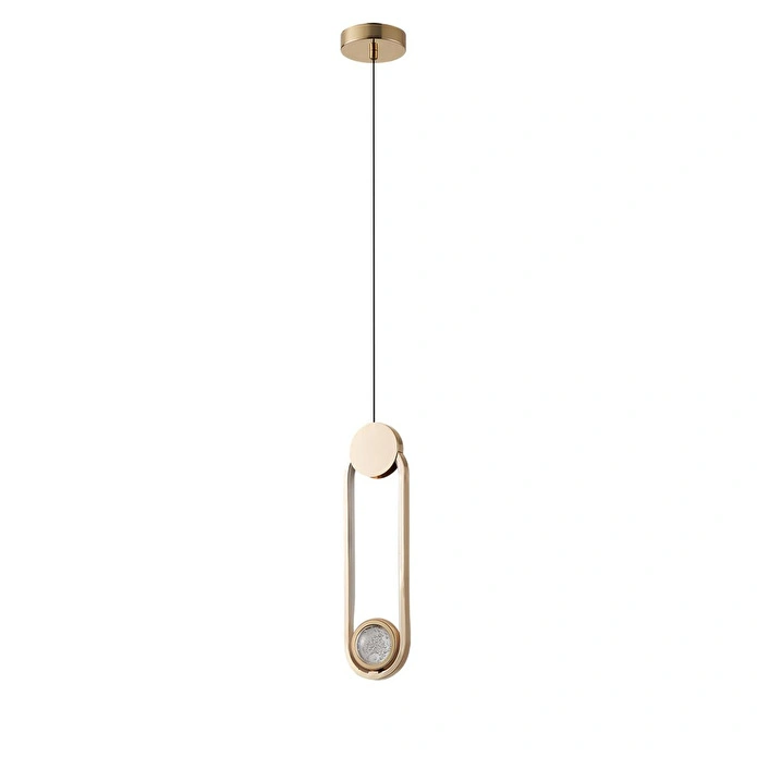 Apliqa Beckett Tekli 12 Watt Gold Sarkıt 3 Renkli Led Avize
