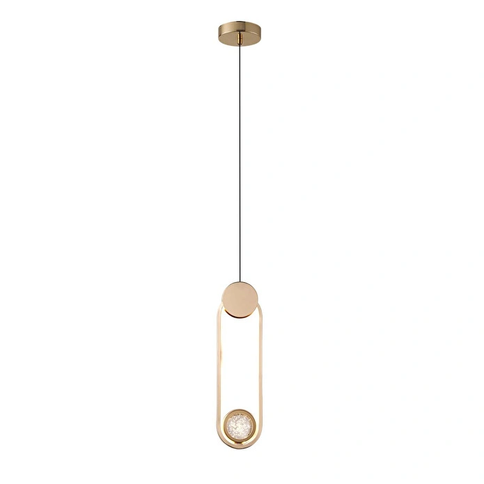 Apliqa Beckett Tekli 12 Watt Gold Sarkıt 3 Renkli Led Avize