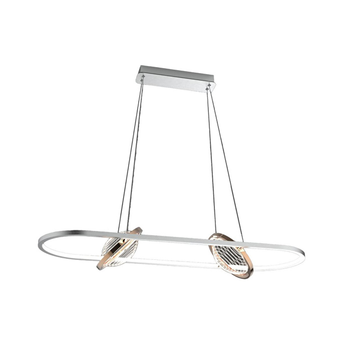 Apliqa Bennan Sıralı 60 Watt Krom Gold Modern Oturma Odası, Yemek Masası Üstü, Salon Led Avize
