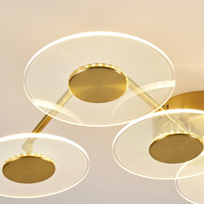 Apliqa Callista 6'lı Gold 18 Watt Plafonyer 3 Renkli Led Avize
