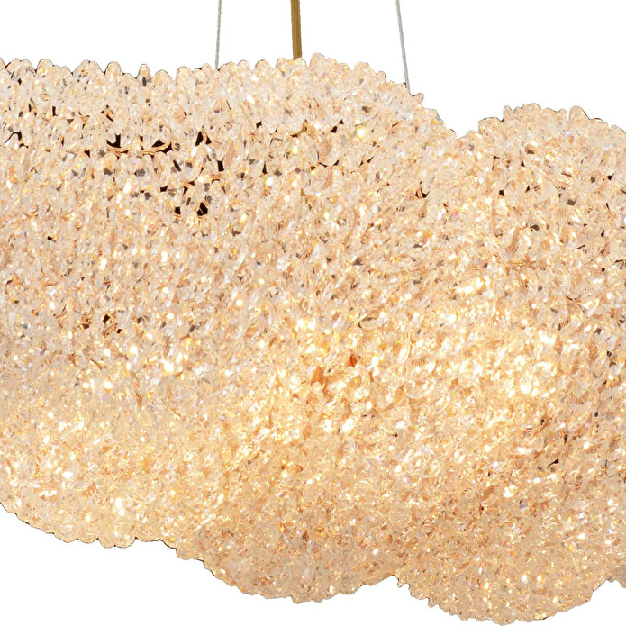 Apliqa Pansy Yemek Masa Üstü Bulut Gold Kaplamalı Modern Tasarım Salon Kristal Sarkıt Avize