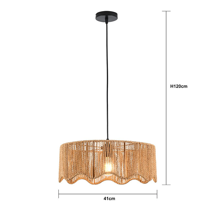 Apliqa Cosmo Hasır Rattan Bohem Model Sarkıt Koridor, Salon Avize