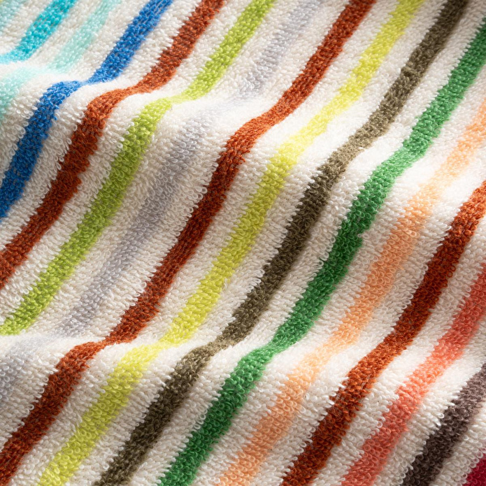 Green Black Stripe Sunset Plaj Havlusu %100 Pamuk Renkli 90x160