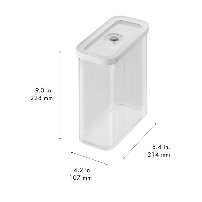 Zwilling Cube Saklama Kabı 3m, Şeffaf-beyaz