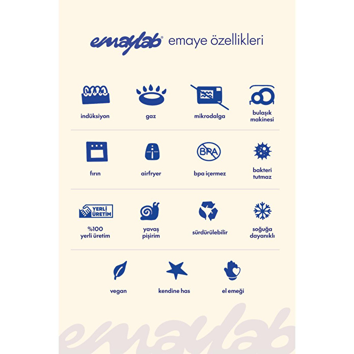 Emaylab Rebel Bow Emaye Derin Tencere 20 Cm