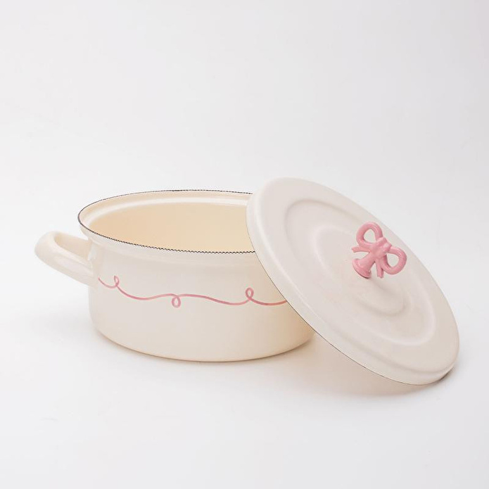 Emaylab Rebel Bow Emaye 18cm Kısa Tencere
