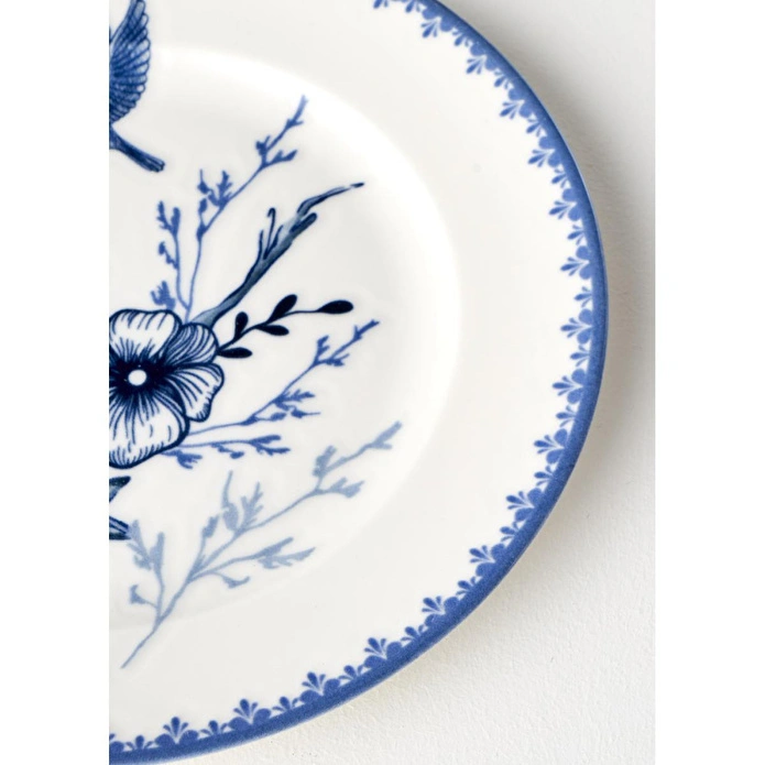 Bella Maison Bleu Blanc Porselen 4'lü Pasta Tabağı Mavi (21 Cm) Mavi