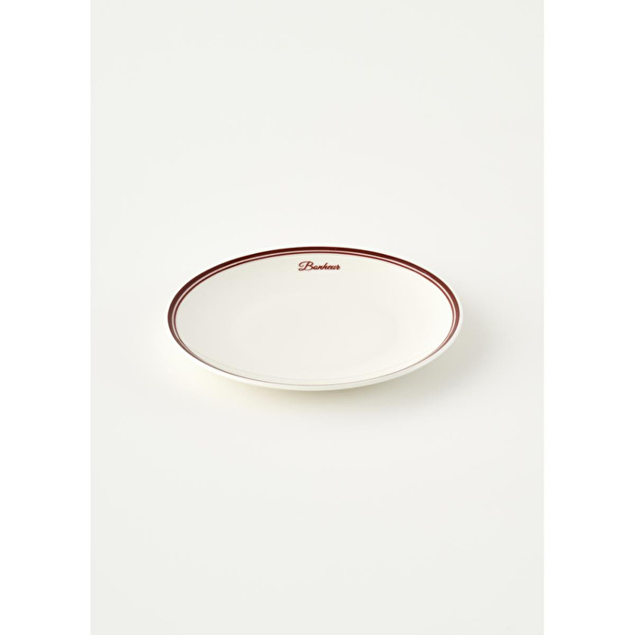 Bella Maison Bonheur Porselen 6'lı Pasta Tabağı Seti Bordo (21 Cm)