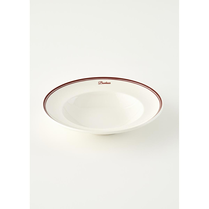 Bella Maison Bonheur Porselen Makarna Tabağı Bordo (28 Cm) Bordo