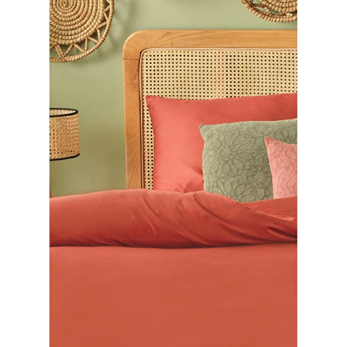 Bella Maison %100 Pamuk Saten Supreme Basic Çift Kişilik Nevresim Seti Kiremit (200x220 Cm) Kiremit