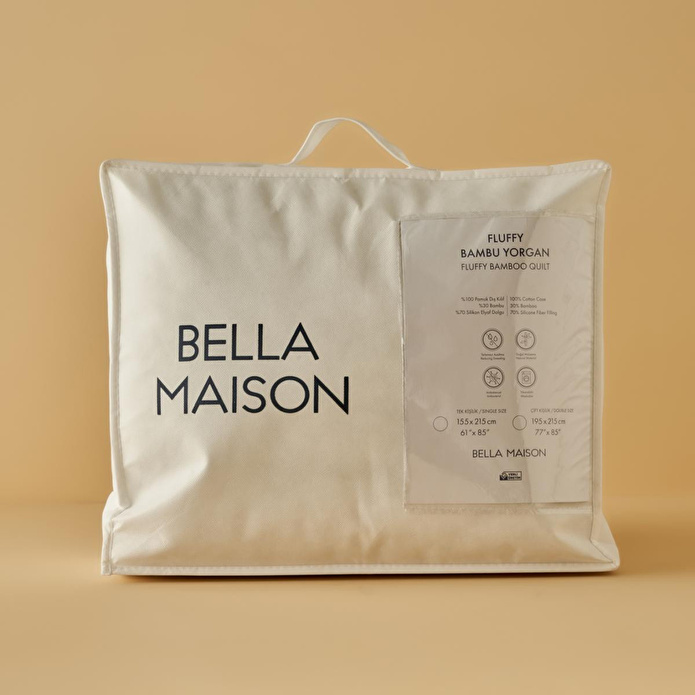 Bella Maison Bambu Tek Kişilik Yorgan Beyaz (155x215 Cm) Beyaz